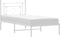 vidaXL - Bedframe - met - hoofdbord - metaal - wit - 90x200 - cm