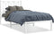 vidaXL - Bedframe - met - hoofdbord - metaal - wit - 90x200 - cm