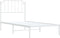 vidaXL - Bedframe - met - hoofdbord - metaal - wit - 90x200 - cm