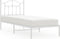 vidaXL - Bedframe - met - hoofdbord - metaal - wit - 90x200 - cm