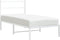 vidaXL - Bedframe - met - hoofdbord - metaal - wit - 90x200 - cm