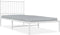 vidaXL - Bedframe - met - hoofdbord - metaal - wit - 90x200 - cm