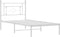 vidaXL - Bedframe - met - hoofdbord - metaal - wit - 90x200 - cm