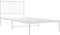 vidaXL - Bedframe - met - hoofdbord - metaal - wit - 90x200 - cm