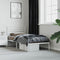 vidaXL - Bedframe - met - hoofdbord - metaal - wit - 90x200 - cm