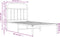 vidaXL - Bedframe - met - hoofdbord - metaal - wit - 90x200 - cm