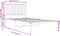 vidaXL - Bedframe - met - hoofdbord - metaal - wit - 90x200 - cm
