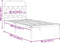 vidaXL - Bedframe - met - hoofdbord - metaal - wit - 90x200 - cm