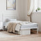 vidaXL - Bedframe - met - hoofdbord - metaal - wit - 90x200 - cm