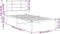 vidaXL - Bedframe - met - hoofdbord - metaal - wit - 90x200 - cm