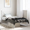 vidaXL - Bedframe - met - hoofdbord - metaal - wit - 90x200 - cm
