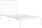 vidaXL - Bedframe - met - hoofdbord - metaal - wit - 90x200 - cm