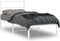 vidaXL - Bedframe - met - hoofdbord - metaal - wit - 90x200 - cm