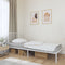vidaXL - Bedframe - met - hoofdbord - metaal - wit - 90x200 - cm