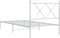 vidaXL - Bedframe - met - hoofdbord - metaal - wit - 90x200 - cm