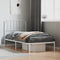 vidaXL - Bedframe - met - hoofdbord - metaal - wit - 90x200 - cm