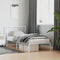 vidaXL - Bedframe - met - hoofdbord - metaal - wit - 90x200 - cm