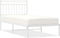vidaXL - Bedframe - met - hoofdbord - metaal - wit - 90x200 - cm