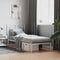vidaXL - Bedframe - met - hoofdbord - metaal - wit - 90x200 - cm