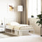 vidaXL - Bedframe - met - hoofdbord - metaal - wit - 90x200 - cm