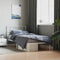 vidaXL - Bedframe - met - hoofdbord - metaal - wit - 90x200 - cm