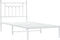 vidaXL - Bedframe - met - hoofdbord - metaal - wit - 90x200 - cm