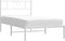 vidaXL - Bedframe - met - hoofdbord - metaal - wit - 90x200 - cm