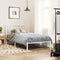 vidaXL - Bedframe - met - hoofdbord - metaal - wit - 90x200 - cm