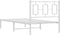 vidaXL - Bedframe - met - hoofdbord - metaal - wit - 90x200 - cm