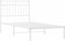 vidaXL - Bedframe - met - hoofdbord - metaal - wit - 90x200 - cm
