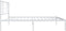 vidaXL - Bedframe - met - hoofdbord - metaal - wit - 90x200 - cm