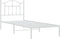 vidaXL - Bedframe - met - hoofdbord - metaal - wit - 90x200 - cm