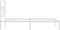 vidaXL - Bedframe - met - hoofdbord - metaal - wit - 90x200 - cm