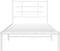 vidaXL - Bedframe - met - hoofdbord - metaal - wit - 90x200 - cm