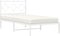 vidaXL - Bedframe - met - hoofdbord - metaal - wit - 90x200 - cm