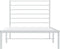 vidaXL - Bedframe - met - hoofdbord - metaal - wit - 90x200 - cm