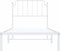 vidaXL - Bedframe - met - hoofdbord - metaal - wit - 90x200 - cm