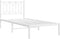 vidaXL - Bedframe - met - hoofdbord - metaal - wit - 90x200 - cm