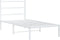 vidaXL - Bedframe - met - hoofdbord - metaal - wit - 90x200 - cm