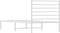 vidaXL - Bedframe - met - hoofdbord - metaal - wit - 90x200 - cm