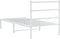 vidaXL - Bedframe - met - hoofdbord - metaal - wit - 90x200 - cm