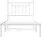 vidaXL - Bedframe - met - hoofdbord - metaal - wit - 90x200 - cm