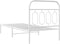 vidaXL - Bedframe - met - hoofdbord - metaal - wit - 90x200 - cm