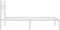 vidaXL - Bedframe - met - hoofdbord - metaal - wit - 90x200 - cm