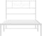 vidaXL - Bedframe - met - hoofdbord - metaal - wit - 90x200 - cm