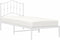 vidaXL - Bedframe - met - hoofdbord - metaal - wit - 90x200 - cm
