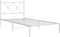 vidaXL - Bedframe - met - hoofdbord - metaal - wit - 90x200 - cm