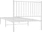 vidaXL - Bedframe - met - hoofdbord - metaal - wit - 90x200 - cm