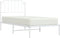vidaXL - Bedframe - met - hoofdbord - metaal - wit - 90x200 - cm