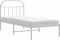 vidaXL - Bedframe - met - hoofdbord - metaal - wit - 90x200 - cm